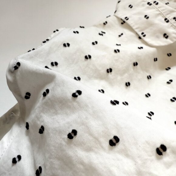 Henrik Vibskov bumble shirt dress in White with woven polka dot pattern - Picture 12 of 12